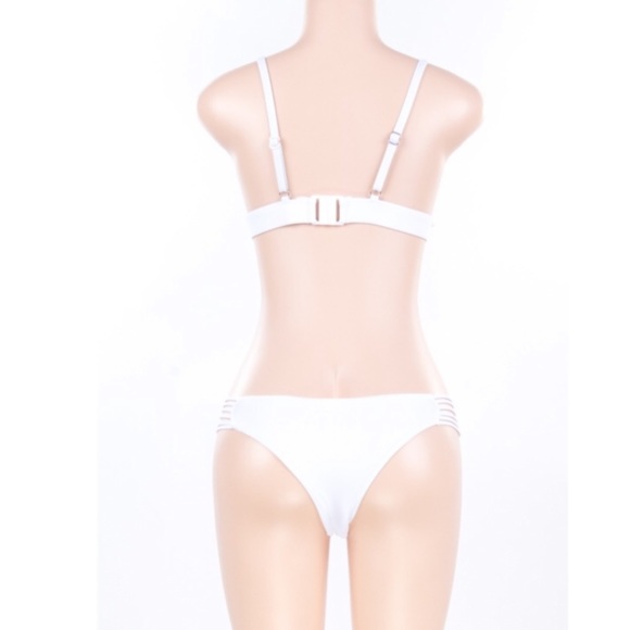 💕SEXY UNPADDED WHITE FLOWER MESH - BIKINI - Picture 3 of 5